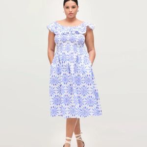 Hill House The Akilah Nap Dress Blue Shell Medium
